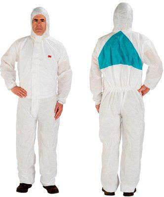 3M 4520 Protective Disposable Coverall White Size L 4520WL
