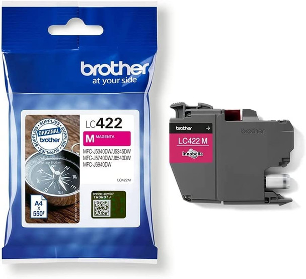 Brother LC422M 550 Page Magenta Ink Cartridge LC422M
