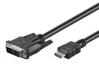 Mcab 7300081 HDMI TO DVI-D CABLE BLACK 2.0M 7300081