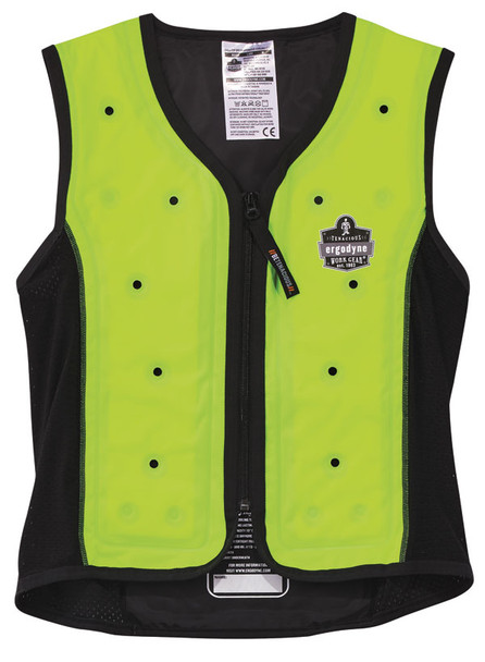 Ergodyne Premium Dry Evaporate Cooling Vest Lime Green Size M EY6685M