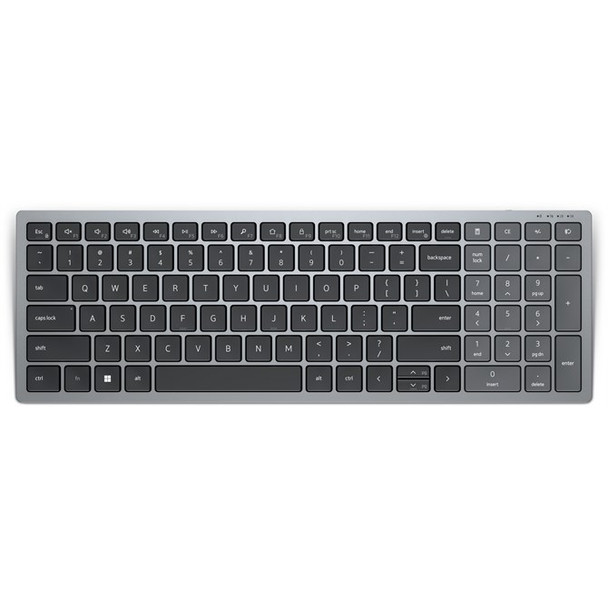 DELL KB740 keyboard RF Wireless + Bluetooth QWERTY  English Grey Black KB740-GY-R-UK