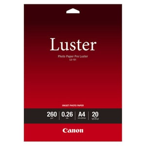 Canon Inkjet Photo Paper A4 210 Mm X 297 Mm 260 G/M?? Grammage Luster 20 Sheet 6211B006