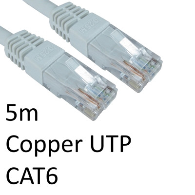 Rj45 M To Rj45 M Cat6 5M White Oem Moulded Boot Copper Utp Network Cable ERT-605W