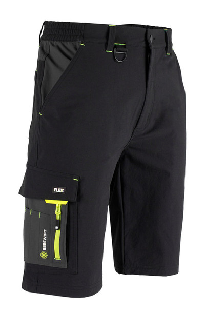 Beeswift Flex Workwear Shorts Black/Grey Size 34 SFSHBLGY34
