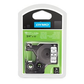 Dymo 16958 19mm x 3.5m Black on White Tape 16958