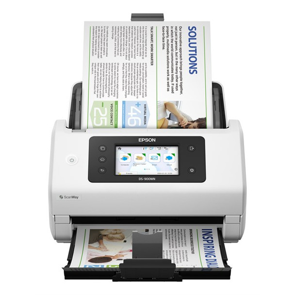 Epson Workforce DS-900WN Sheet-Fed Scanner 600 X 600 DPI A4 White B11B276401BY