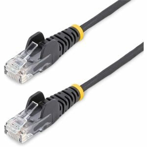 Startech 25Cm Black Slim Cat6 Ethernet Cable Snagless Rj45 Utp Lszh 28Awg Pure B N6PAT25CMBKS