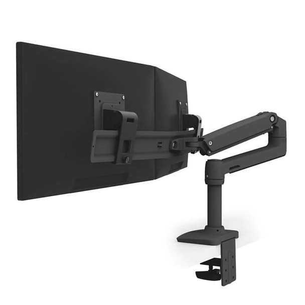 LX DESK DUAL DIRECT ARM MATTE BLACK 45-489-224