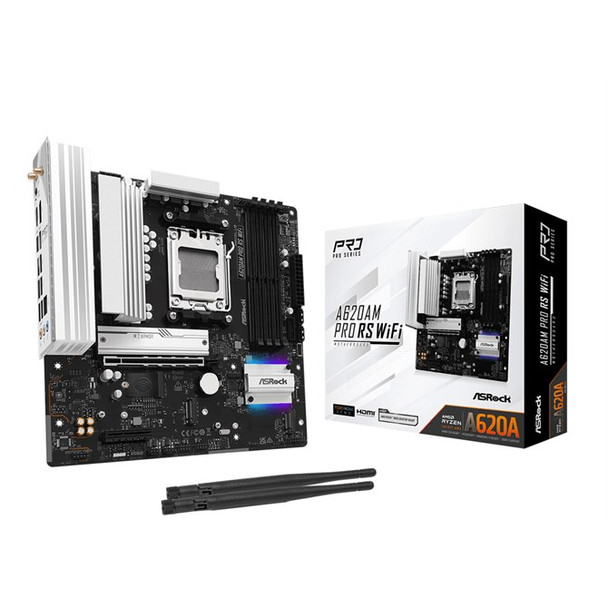 Asrock A620AM PRO RS WIFI AMD A620A Socket AM5 Micro ATX A620AM PRO RS WIFI