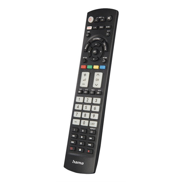 Hama Universal TV Remote Control for Panasonic IR Teachable Illuminating Buttons 00221064