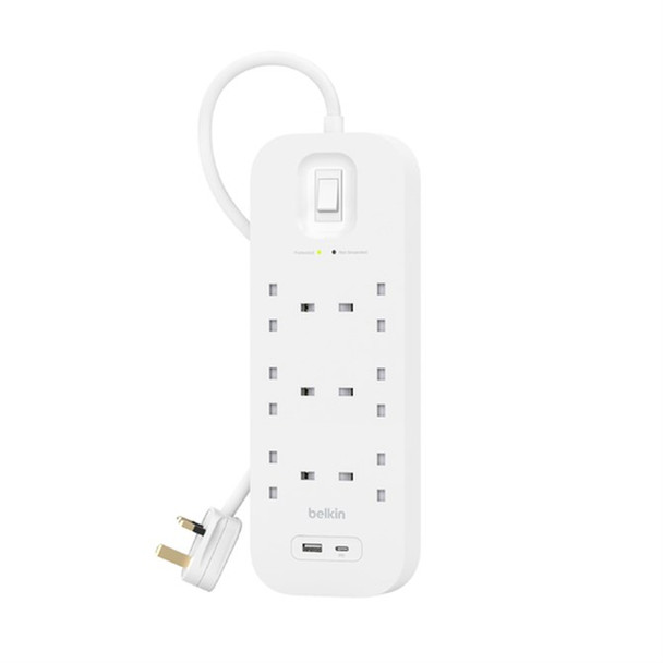 Belkin Connect White 6 AC outlets 2 m SRB002AF2M