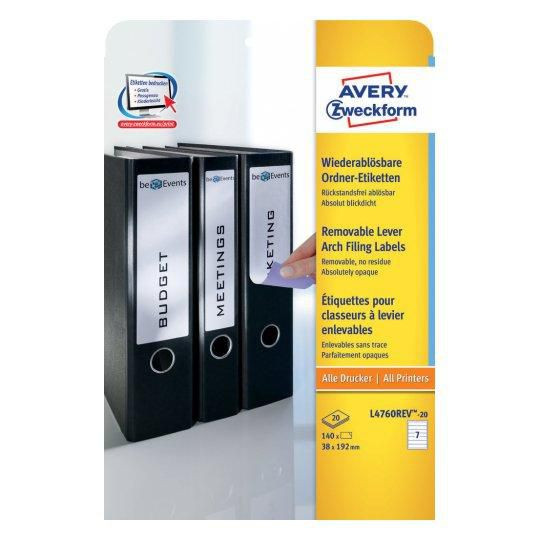 Avery L4760REV-20 Self-Adhesive Label Rounded L4760REV-20