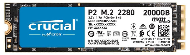 Crucial CT2000P2SSD8 P2 2 Tb M.2 Pci Express 3.0 CT2000P2SSD8