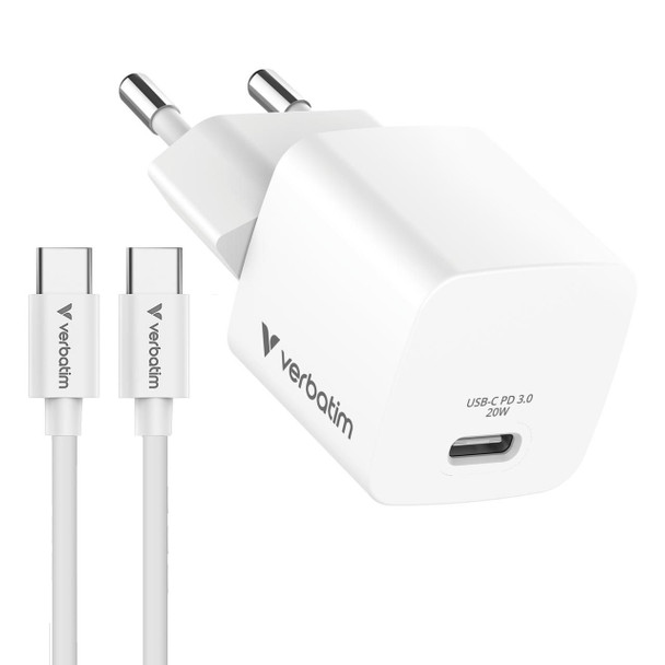Verbatim 32396 Mini GaN Charger 20W bundle 32396