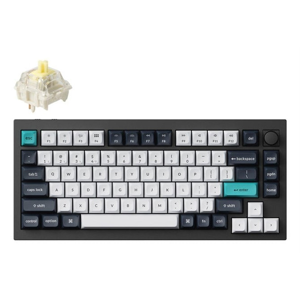 Keychron Q1 Max keyboard Universal USB + RF Wireless + Bluetooth QWERTY  Engli Q1M-M4-UK