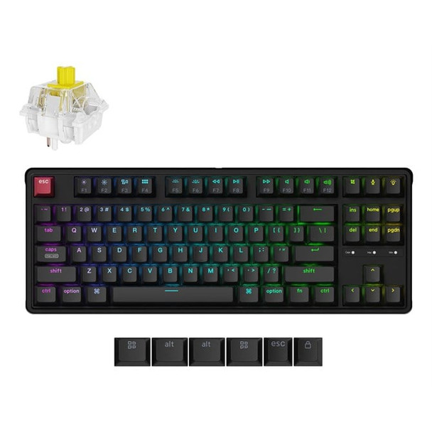 Keychron C3 Pro 8K keyboard Universal USB QWERTY  English Black C3PX-H4-UK