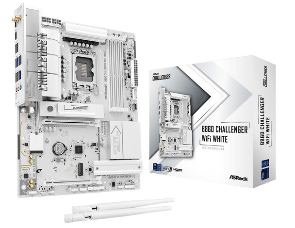 Asrock B860 CHALLENGER WIFI WHITE Intel B860 Lga 1851 Socket B860 CHALLENGER WIFI WHITE