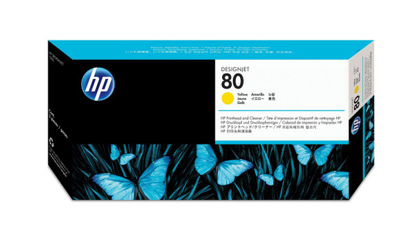 HP C4823A Printhead Yellow + Cleaner C4823A