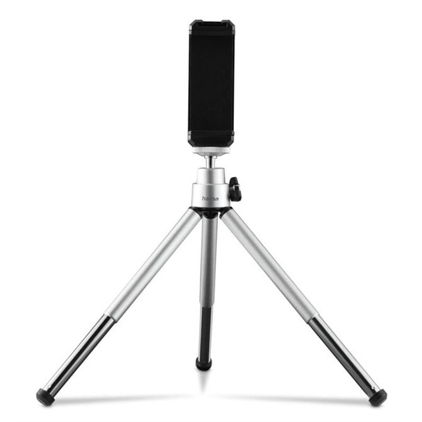 Hama Fancy 2in1 Mini Tripod for Mobile Phone & Camera � Travel Tripod 16cm silve 00004666