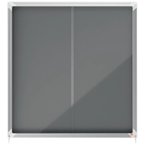 Nobo Premium Plus Felt Lockable Notice Board 12xA4 1915337 1915337