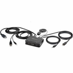 Startech Kvm Switchbox 2 ComputerS 1 Local UserS 4K 3840 X 2160 4 X Usb Usb 2.0 C2-H46-UAC-CBL-KVM