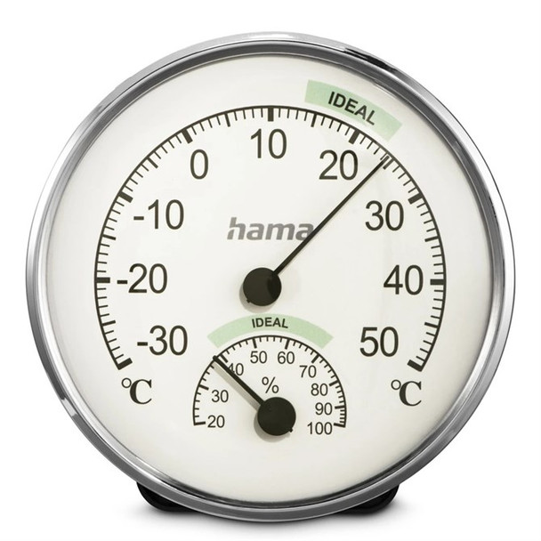 Hama Chios Thermometer and Hygrometer Silver/White 00222235