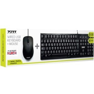 Port Designs Port Keyboard & Mouse English  1 Usb Type A Cable 104 Key Usb Typ 900900-UK