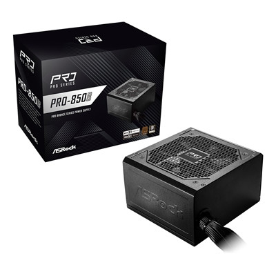 Asrock Pro-850B 850W Atx Power Supply Unit 80 Plus Bronze Certified 120Mm Silent 90-UXR085-BNGAA2