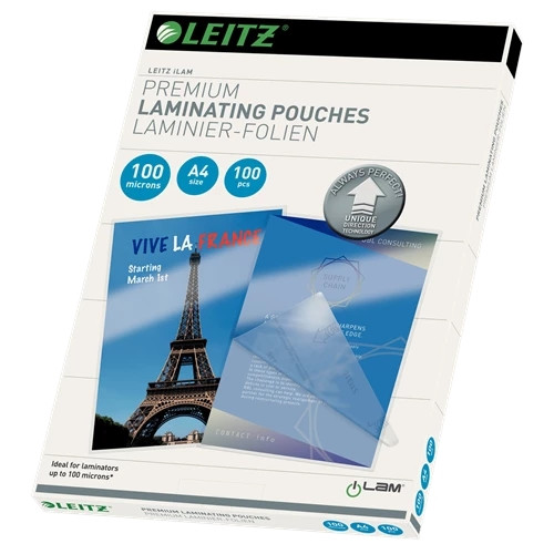 Leitz 74800000 A4 UDT iLAM 100 Micron Pouch 100Pk 74800000
