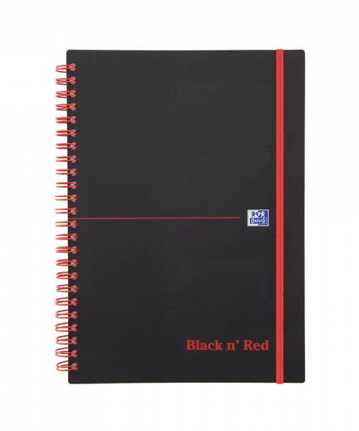 Black n` Red Wirebound Ruled Polypropylene Notebook A5 Pack of 5 100080140