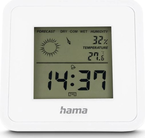 Hama Borneo Thermometer and Hygrometer Digital for Indoors White 00185891