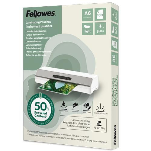 Fellowes 100143441 Laminator Pouch 100 PcS 100143441