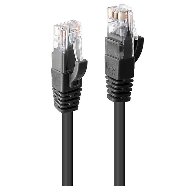 Lindy 2m Cat.6 U/UTP Cable Black 48078