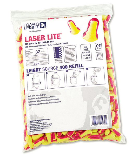 Honeywell Laser Lite Ls400 Refill - 200 Pairs Yellow HL1013047