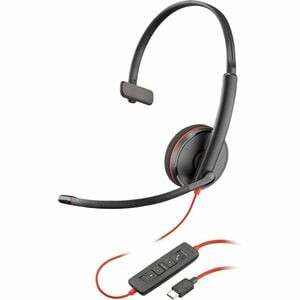 Hp Poly Hp Poly Blackwire 3210 Monaural Usb-C Headset +Usb-C/A Adapter Bulk. Pro 8X214A6