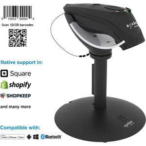 Socket Mobile Durascan D740 Handheld Barcode Scanner Wireless Connectivity Black CX3786-2546