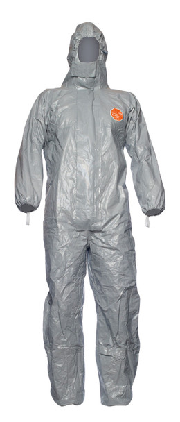 Tychem® 6000F Hooded Disposable Coverall Grey Size L TYFBSL
