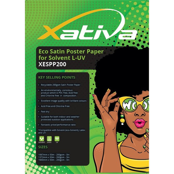 Eco Satin Poster Paper for Solvent L-UV - 54in XESPP200-54