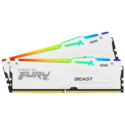 Kingston Fury Beast White Rgb Kit 32 Gb 2 X 16Gb Ddr5 5600Mhz Unbuffered 288-Pin KF556C36BWEAK2-32