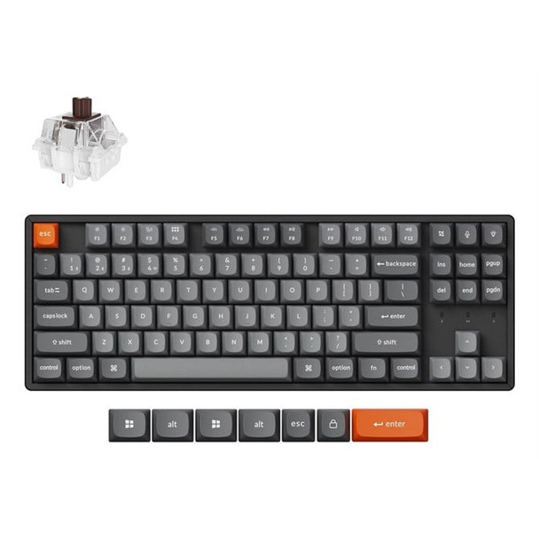 Keychron K8 Max keyboard Universal USB + RF Wireless + Bluetooth QWERTY  Engli K8M-J3-UK