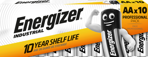 Energizer Industrial Alkaline AA Battery Pack of 10 E300638709