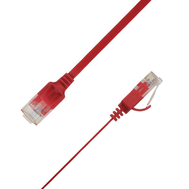 LinkIT UTP-FL6A-00075-RD Flat U/UTP Cat6A Red 0.75m UTP-FL6A-00075-RD