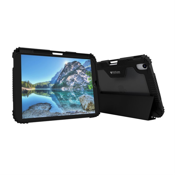 MAXCases Extreme Folio-X for iPad 10 & 11th gen Black-Smooth Wipeable Material AP-EFX-IP10-BLK