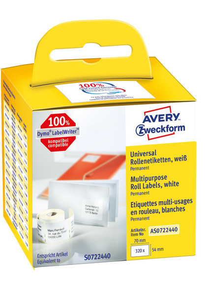 Avery AS0722440 Self-Adhesive Label Rectangle AS0722440