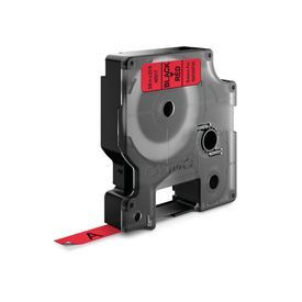 Dymo 40917 9mm x 7m Black on Red Tape 40917