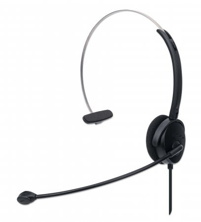 Manhattan Mono On-Ear Headset Usb Microphone Boom Padded Retail Box Packaging Ad 179867