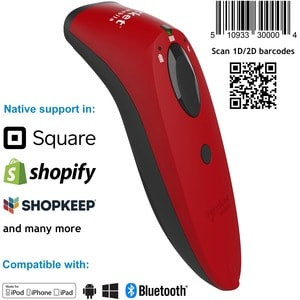 Socket Mobile Socketscan S740 Handheld Barcode Scanner Wireless Connectivity Red CX3413-1832