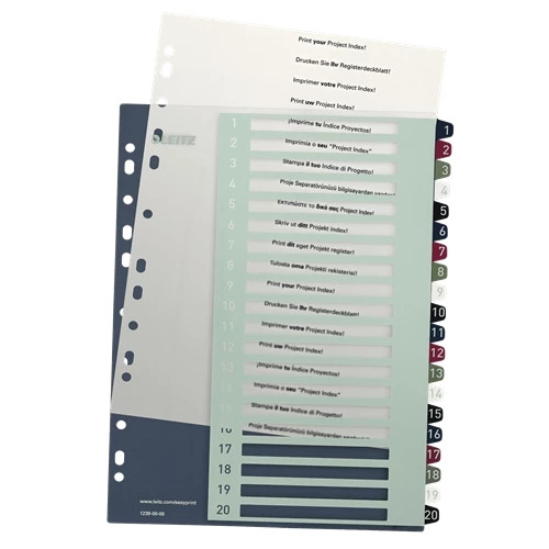 Leitz Style Printable Index PP extra wide 12390000 12390000