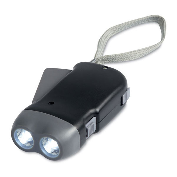2 Led Abs Dynamo Torch Black CM7053
