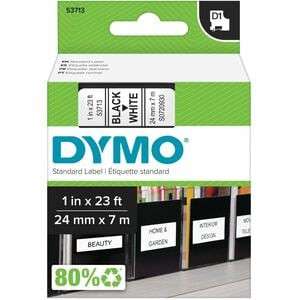 Dymo 53713 Multipurpose Label 24 Mm Width Thermal Transfer Black White Plastic 1 S0720930